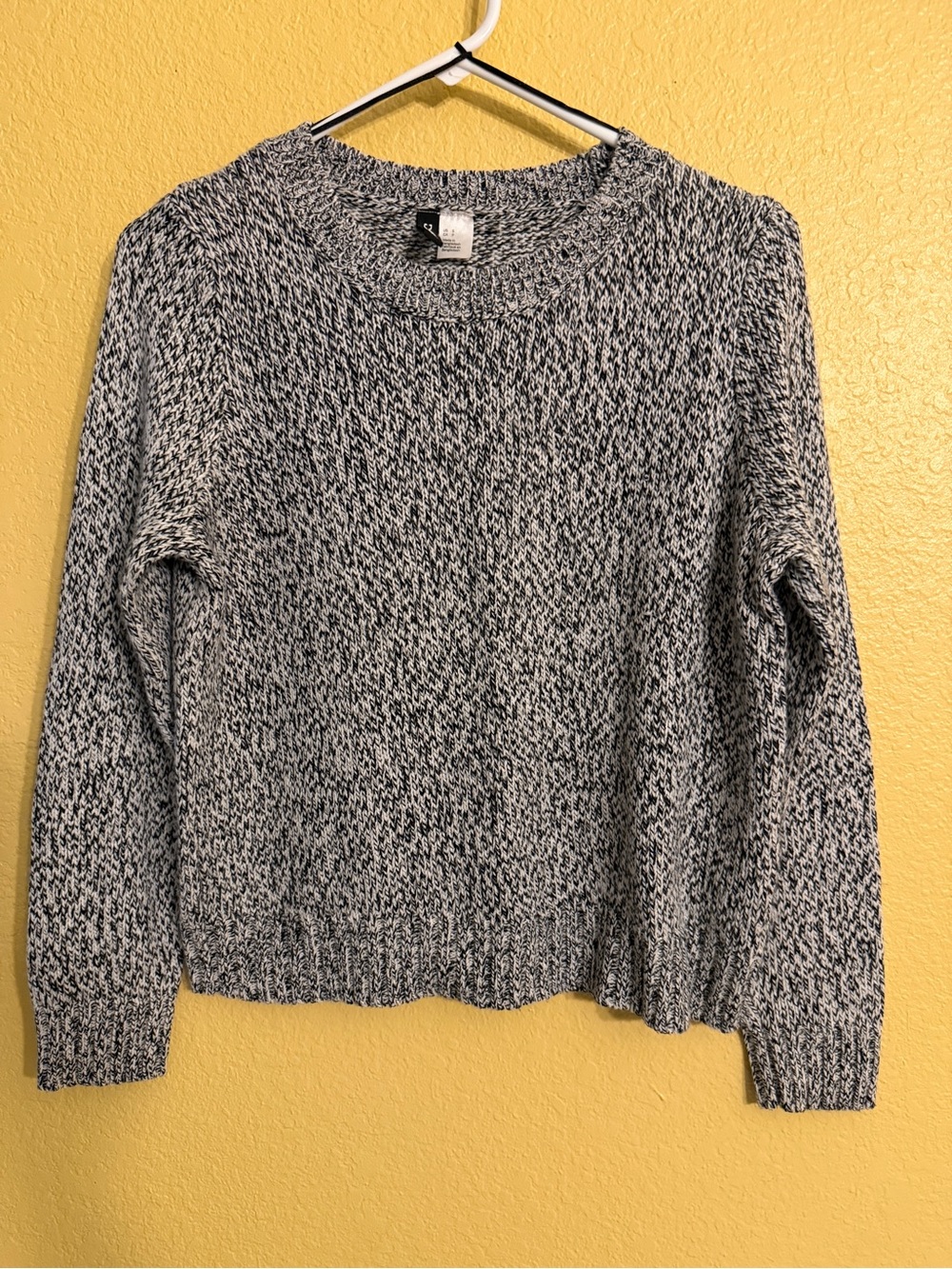 Divided Black & White Marled Crewneck Women’s Sweater